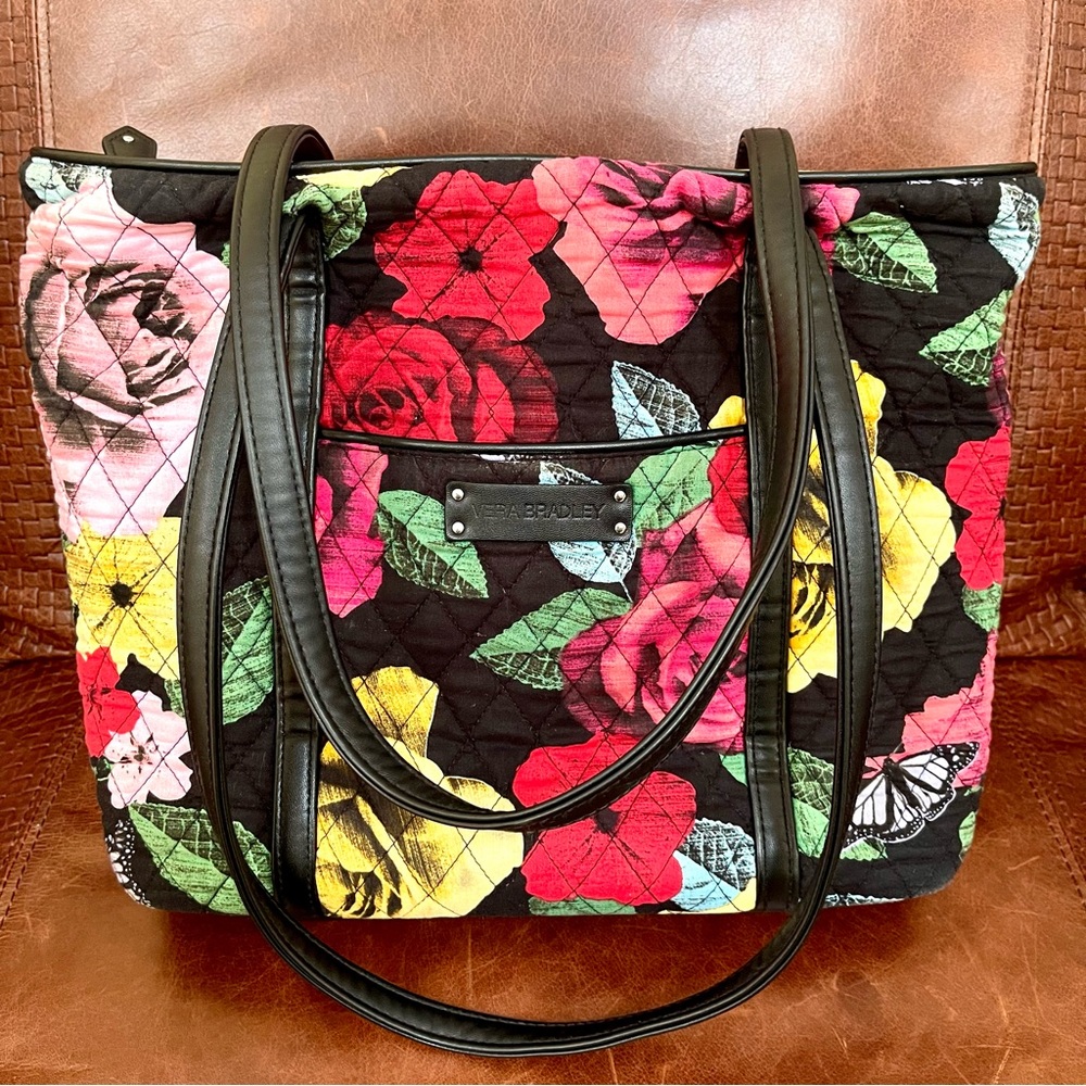 Vera Bradley Havana Rose Collection Super Spacious Tote / Shoulder Bag - Picture 12 of 14